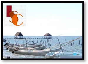 Pescadores detienen labores por mal tiempo en el litoral campechano. 