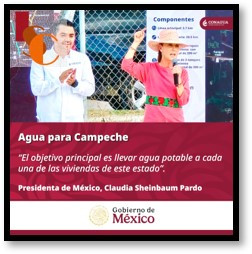 Proyecto “Agua para Campeche” avanza y beneficiará a más de 260 mil personas.