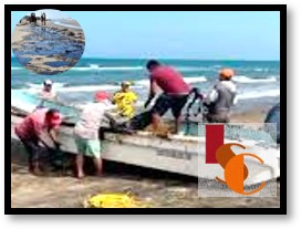 Pescadores de Carmen alertan por derrame en Dos Bocas, Tabasco.