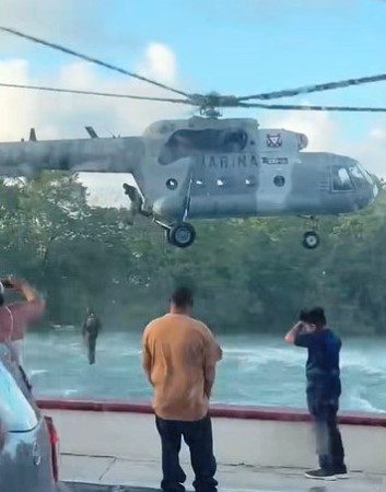 Adiestramiento de Marinos, sorprende a ciudadanos de Champotón 